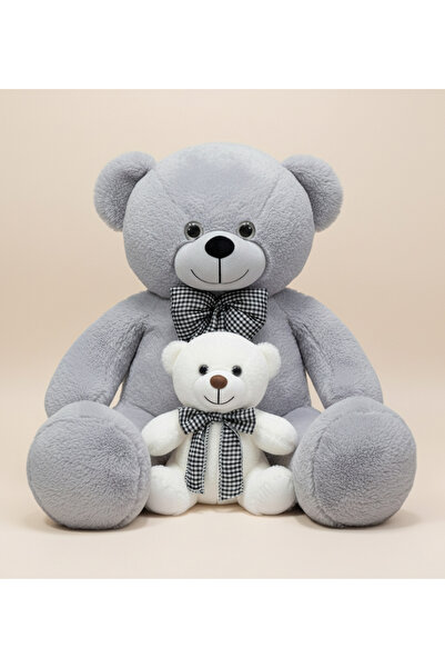 Pababo 80 cm Yavrulu Papyonlu Büyük Ayıcık