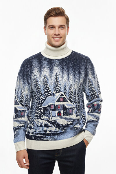 Pulltonic Men's Turtleneck Winter Concept Sweater