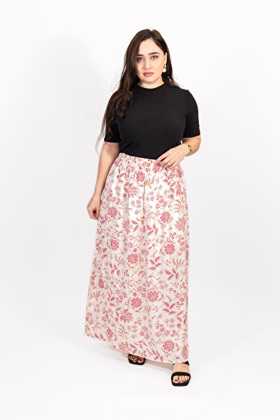 LINELLE Pink Floral Printed Woven Skirt