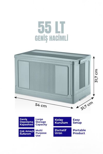 Bayev 1 Piece Blue 3001 Folding Portable Organizer Case with Lid Multi-Purpos...