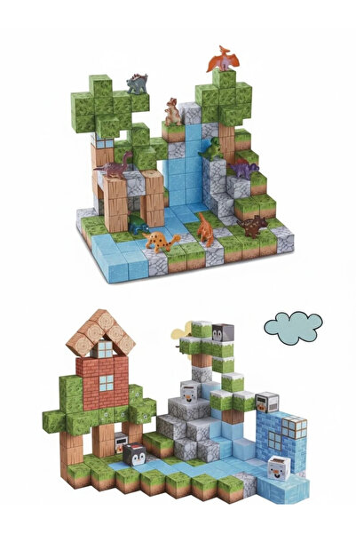 LRS STORE Manyetik Yapı Blokları 119 Parça – Çocuklar Için Eğitici Oyuncak Se...