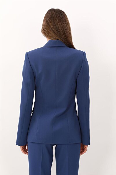 ÖNDER ÖZSOY Buttoned Classic Blazer Jacket-Indigo