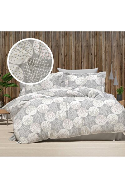 Pucioasa Lenjerie de pat dublu creponata cu elastic pentru saltea 160x200cm, ...