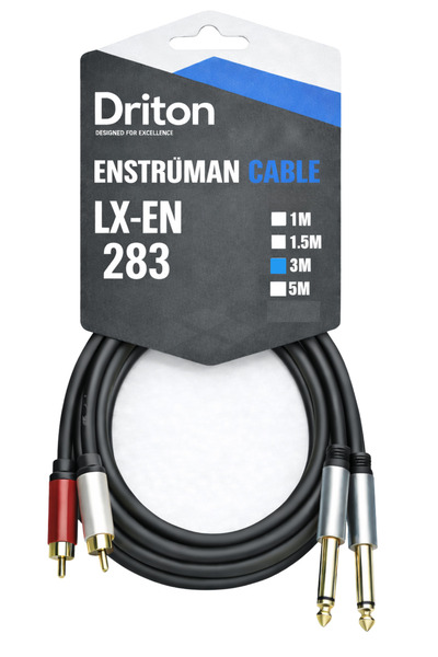 DRİTON Lx-En Lx-283 3 Metre Sound and Light System 2 Rca to 2 6.3 Mono Jack C...