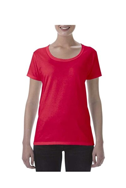 GILDAN Red women's T-shirt