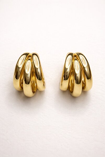 Jack Ferrero Kadın Çelik Gold Küpe / Günlük Kullanıma Uygun