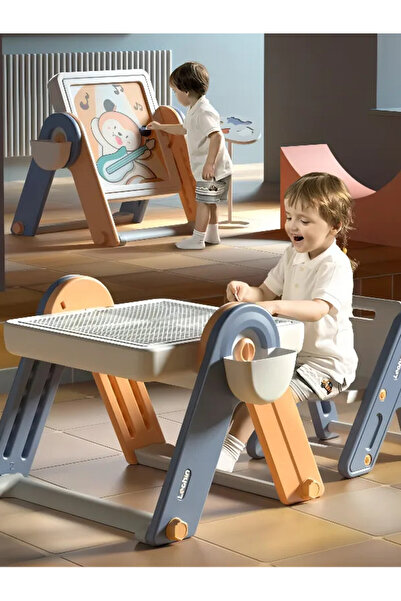 OEM Set Masa pentru Copii cu Tabla 3 in 1 Birou, Tabla de Desen & Suprafata C...