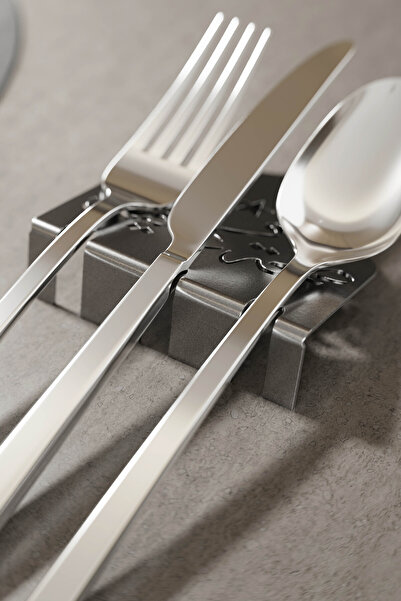 iwa concept 6-Piece Arabic Written Ramadan Metal Cutlery Holder - Metal Table...