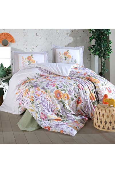 Pucioasa Διπλά σεντόνια από 100% βαμβάκι, καπιτονέ σεντόνι 200x220cm, φλοράλ ...