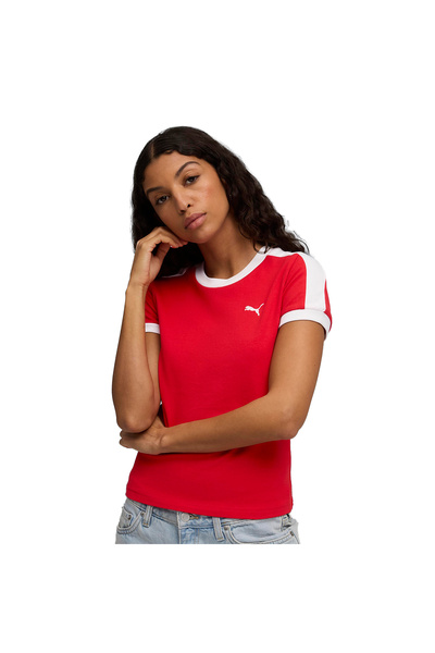 Puma T7 Kadın Kırmızı Günlük Stil T-Shirt 63212911