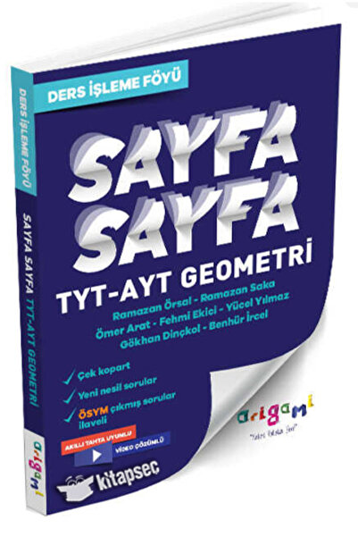Tammat Yayıncılık TAMMAT Origami Tyt-Ayt Geometri Sayfa Sayfa Ders İşleme Föyü