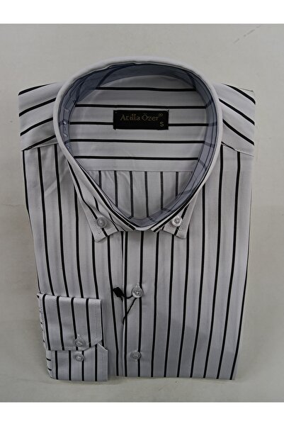 nightblack Ανδρικό πουκάμισο με μακρυμάνικο βαμβακερό πουκάμισο με ριγέ μπλε ...