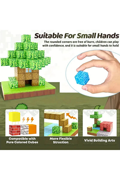 LRS STORE Manyetik Yapı Blokları 119 Parça – Çocuklar Için Eğitici Oyuncak Se...