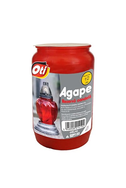 Oti Reumplere lumânări, durată 2 zile, Agape, roșu / OTI131419