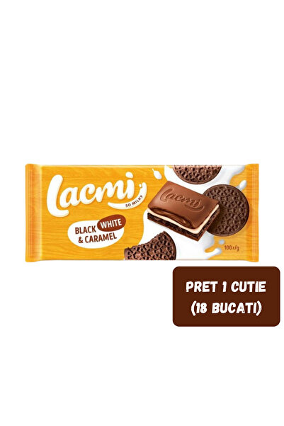 Roshen SET 18 BUCĂȚI LACMI BISCUIT CU CARAMEL, CIOCOLATĂ CU LAPTE, CARAMEL ȘI...