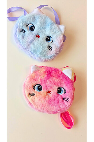 Peluş Kedi Desenli Çapraz Çanta
