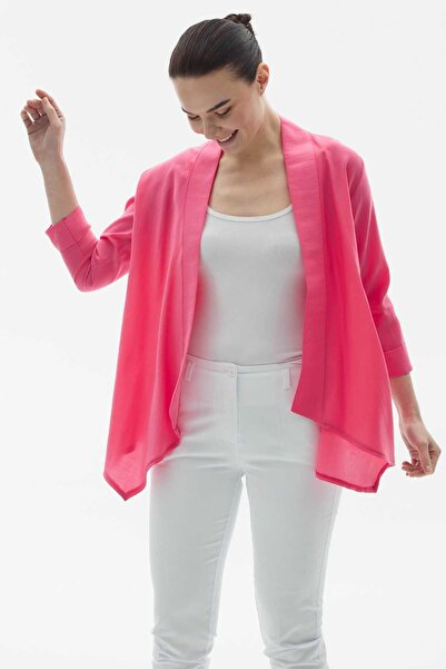 Selen Önü Dökümlü Ceket / PEMBE