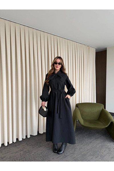 Laluvia Рокля с черна яка с панделка - 2001