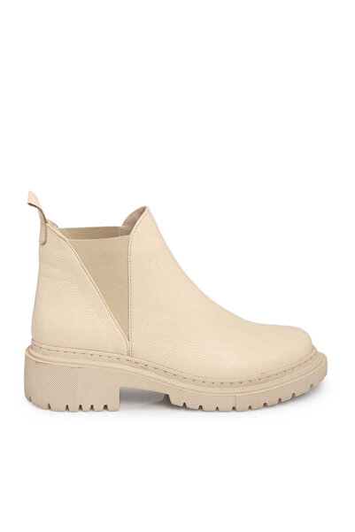 Tergan Bej Hakiki Deri Kadın Bot - K25K1BT68289-B19