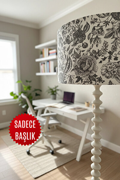 APCASADECOR Vintage Çiçekli Toile de Jouy Lambader Başlığı