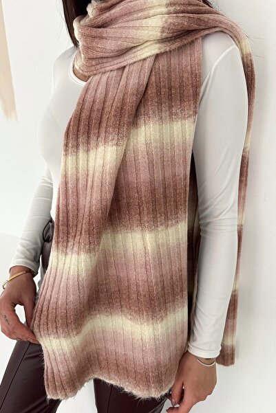 Noi Belis Soft Textured Thick Knitwear Scarf Aw25At0005