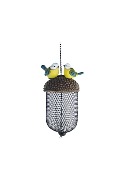 Esschert Design Hrănitoare pentru păsări gri/galben