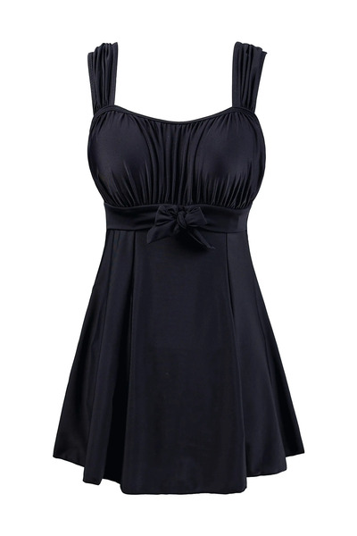 Wantdo Costum Baie Femei, Push-Up, Tankini Fusta Negru, M40-42