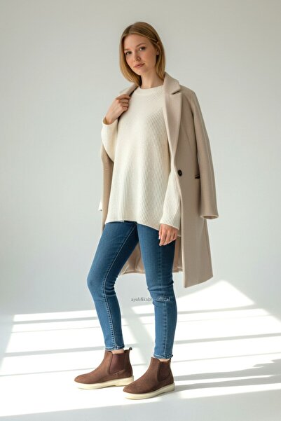 aayak&kabımofficial Women's Genuine Leather Chelsea Boots – Lightweight, Comf...