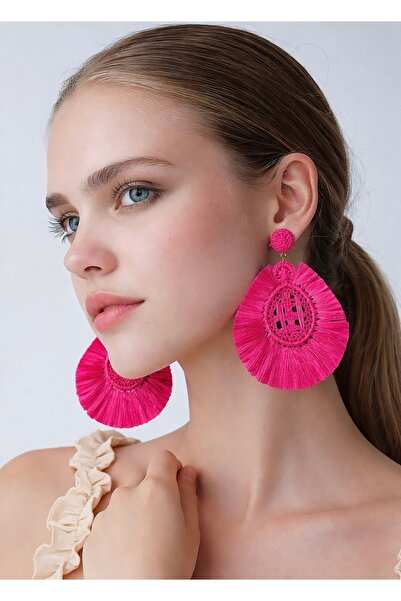 Koton Sallantılı Hasır Küpe