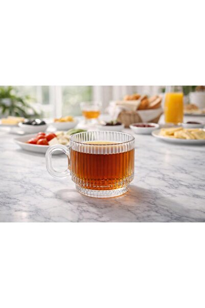 MadaMelya 6'Lı Çay Kupası 160 Ml Çay Neskafe Bardağı