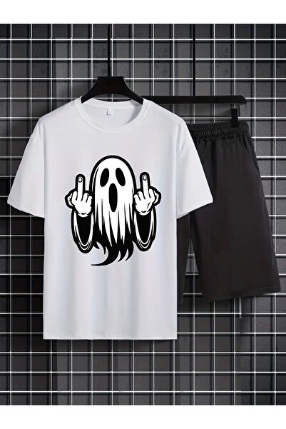 orwen life est. 2022 Oversize Unisex Shorts Set – Ghost Middle Finger Print, ...