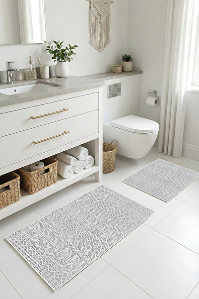 Olverno Home Banyo Paspası Makinede yıkanabilir Kaymaz Taban Leke Tutmaz Su E...