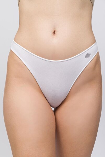 OBJE Women's White Non-Marking Laser Cut Panties
