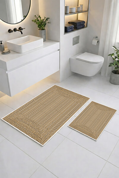 Olverno Home Banyo Paspası Makinede yıkanabilir Kaymaz Taban Leke Tutmaz Su E...