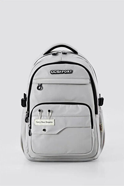 ÇÇS Gray Unisex School Backpack 51956