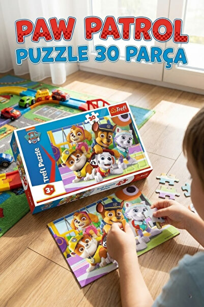 craftivio Trefl Paw Patrol Puzzle 30 Parça Lisanlı - Çocuk Eğitici Yapboz - 3...