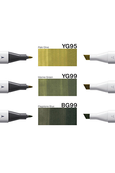 Copic CLASSIC DESIGNER COLLECTION SET 3 LU DEEP FOREST TINTS