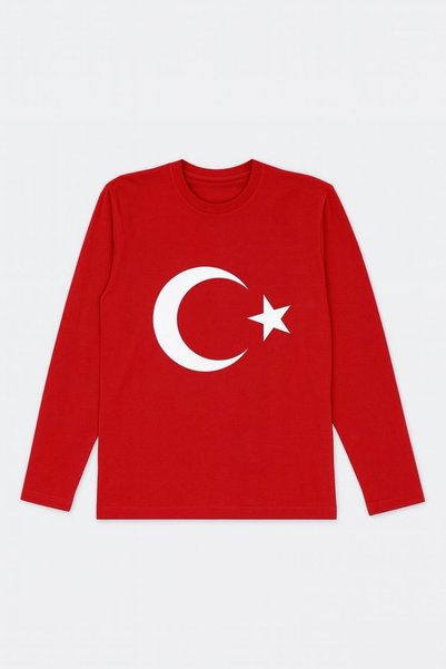 Ata kids Bayrak Baskılı sweatshirt