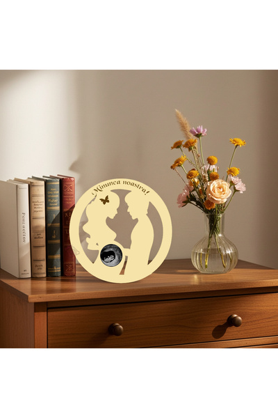 damoro Desk frame for ultrasound, Our Miracle, Wood, Engraved