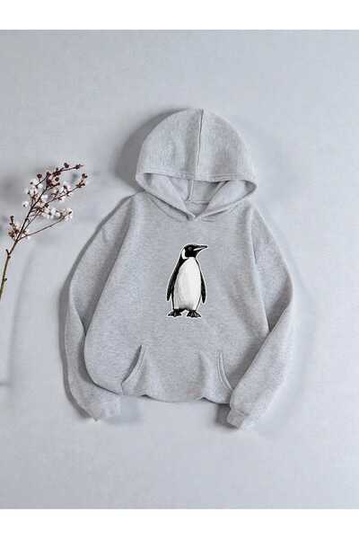 tkn your style Unisex Lone Penguen Fashionable Print Design Trendy Oversize H...