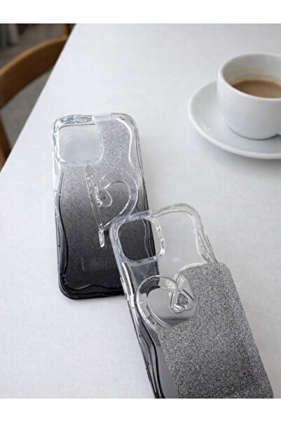 Olinza Shop غطاء سيليكون شفاف متوافق مع iPhone 15 - متدرج الألوان، مقاوم للصدمات