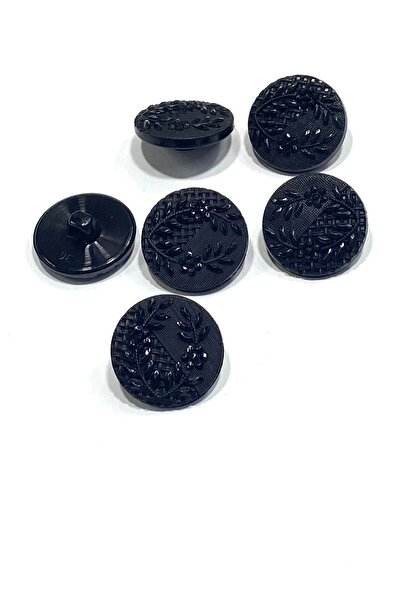 karantuhafiye Італійська кнопка для пальто / Чорна / Рельєфний візерунок / 2,...