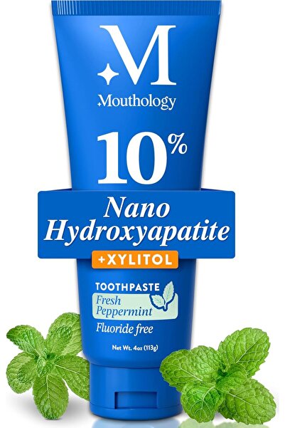 Mouthology 10% Nano Hydroxyapatite Toothpaste (Fluoride Free), Whitening, Min...