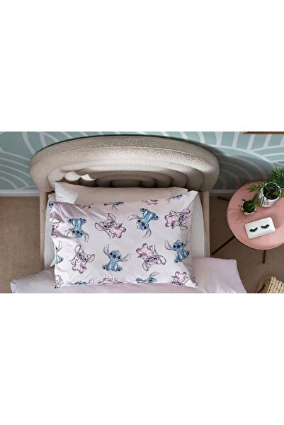 Taç Zorluteks Licensed Lilo & Stitch Patterned 100% Cotton Fabric 1 Piece Pillowcase 50X70 cm
