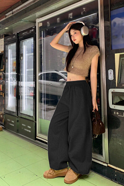 BSBSPOR Rahat Günlük Erkek Kadın Uyumlu Ayarlanabilir Paçalı Eşofman Altı Baggy