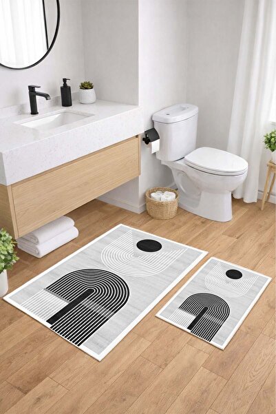 Olverno Home Banyo Paspası Makinede yıkanabilir Kaymaz Taban Leke Tutmaz Su E...