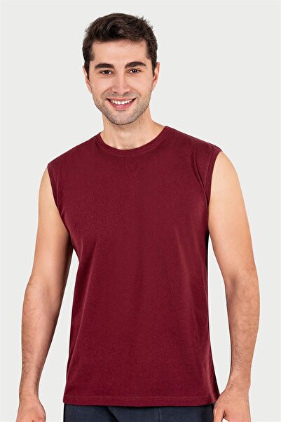 OBJE Erkek Bordo Süprem Kolsuz Atlet