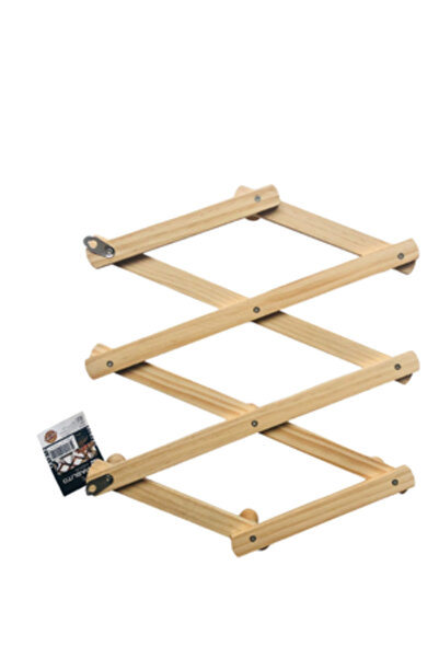 Akasya Home Ahşap Akordiyon Askı Çok Amaçlı 10 Topuzlu Uzayan Askılık