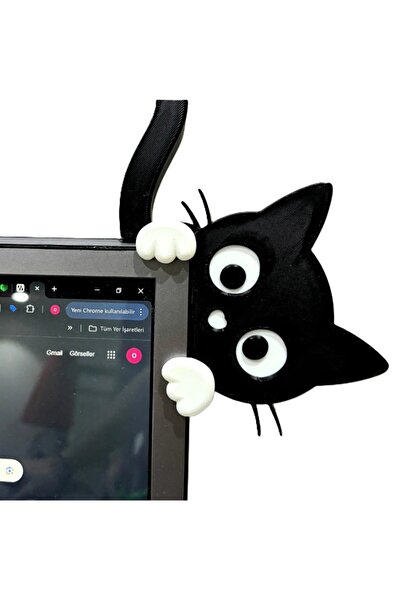 STATİK HAMUR Monitör,Tv Üstü Ayarlanabilir Kedi süsü 19cm