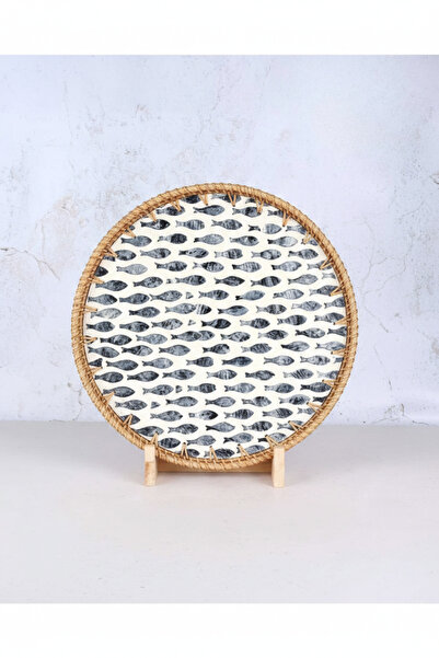 akdenizhome Akdeniz Home El Yapımı Büyük Boy Kakma Doğal Bambu Rattan Örgülü ...